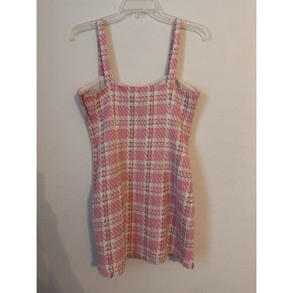 NWOT Endless Rose Dress Women’s Small Pink Tweed Corset Sweetheart Preppy Spring - Picture 4 of 16